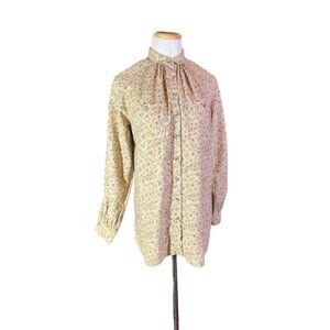 Vintage Norman Todd California Size ? Long Sleeve Floral Shirt